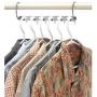 10pcs Clothes Hanger Hanging Chain Stainless Cloth Closet Shirts Tidy Save Space Organizer Magic Hangers for Clothes Decoration