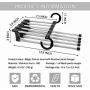 ECKOO 1 Pack 5-Layers Foldable Adjustable Pants Hangers,Hanger Space Saver for Pants Trousers Scarf Tie Belt,5 in 1 Multi-Layer Stainless Steel Pants Rack for Wardrobe,Home Storage and Organizer-Black ECKOO 1 Pack 5-Layers Foldable Adjustable Pants Hangers,Hanger Space Saver for Pants Trousers Scarf Tie Belt,5 in 1 Multi-Layer Stainless Steel Pants Rack for Wardrobe,Home Storage and Organizer-Black