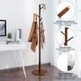 MC Wood Coat Rack Hat Stand Tree Clothes Umbrella Hanger Holder Organizer 8 Hooks