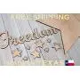July 4th Patriotic Americana Red,White & Blue Unfinished Wood Crafts Cutouts Sign Kit Door Hanger Wreath