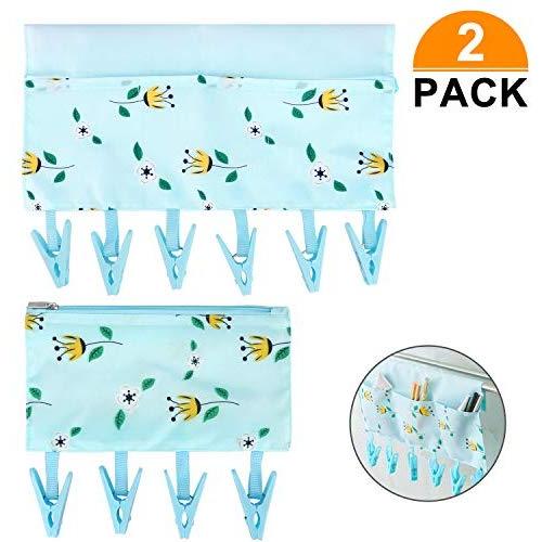 PAICLOUD Clothes Hanger Clips with Travel Organizer Bag, Bathroom Racks Cloth Hanger, Clothes Rack Hanging Dryer Clips for Bathroom/Traveling Organize