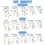 Glarks 213-Pieces Brass Plated Screw Eyes & Screw-in Ceiling Cups Hooks & Square Bend Hooks Assortment Set Kit for Hanging