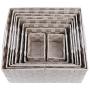 HEMBOR 9 PCS Woven Basket Bins Set, Container Tote Cube Stackable Baskets Boxes Organizer with Carry Handles, Perfect Storage Books, Toys, Clothes and Cosmetics for Home Office (Beige)