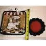 Free ship to USA - 5 piece set - Chef - 1 CROCHET Plastic Scrubber, Towel holder, KITCHEN hand full TOWEL light weight terry cloth, hot pad & towel hanger- BLACK 100% cotton yarn