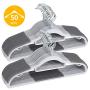 TIMMY Plastic Hangers 50 Pack Heavy Duty Dry Wet Clothes Hangers with Non-Slip Pads Space Saving 0.2" Thickness Super Lightweight Organizer