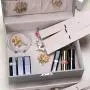 goldwheat Two-Layer Leather Jewelry Boxes Watch Case Earring Organizer Jewelry Display Storage Box goldwheat Two-Layer Leather Jewelry Boxes Watch Case Earring Organizer Jewelry Display Storage Box