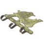 Indianshelf Handmade 1 Artistic Vintage Green Brass Perching Birds Clothes Hooks Hangers/Coat Hooks Wall Mounted