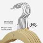 Yaheetech 200 Pcs Velvet Clothes Hangers-Ultra Thin Clothes Racks Perfect for Space Saving, Beige Yaheetech 200 Pcs Velvet Clothes Hangers-Ultra Thin Clothes Racks Perfect for Space Saving, Beige