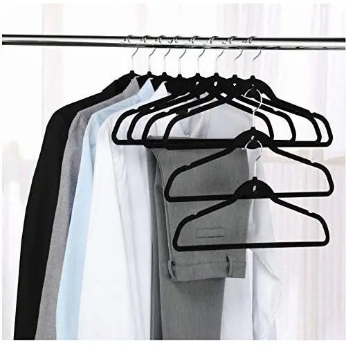 10Pcs Non Slip Velvet Suit Clothes Hangers Wardrobe Home Organizer 10Pcs Non Slip Velvet Suit Clothes Hangers Wardrobe Home Organizer