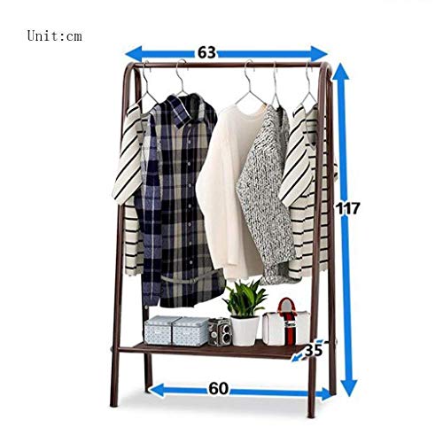 Metal Coat Racks, Iron Floorstanding Simple Clothes Stand Storage Hanger Bedroom is Simple and Modern Shoe Rack (Color : 1)