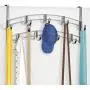 Lynk Over Door Accessory Holder - Scarf, Belt, Hat, Jewelry Hanger - 9 Hook Organizer Rack - Platinum Lynk Over Door Accessory Holder - Scarf, Belt, Hat, Jewelry Hanger - 9 Hook Organizer Rack - Platinum