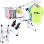 Laundry clothes storage drying rack portable folding dryer hanger heavy duty portable & multi-functional clothes rack