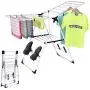 Laundry clothes storage drying rack portable folding dryer hanger heavy duty portable & multi-functional clothes rack