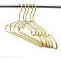 KOOBAY 30Pack 16.5" Gold Aluminum Laundry Wire Clothes Shirt Coat Suit Hangers with PVC-Coated and Notches