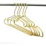 KOOBAY 30Pack 16.5" Gold Aluminum Laundry Wire Clothes Shirt Coat Suit Hangers with PVC-Coated and Notches