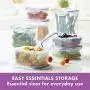 Lock & Lock HPL809BS Easy Essentials Storage Food Storage Container Set / Food Storage Bin Set - 14 Piece, Clear Lock & Lock HPL809BS Easy Essentials Storage Food Storage Container Set / Food Storage Bin Set - 14 Piece, Clear