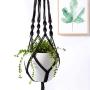 Anivia Plant Hanger Hanging Planter Basket Black Macrame Cotton Rope for Indoor Outdoor Decorations (2 Pack)