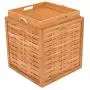 BIRDROCK HOME Bamboo Storage Ottoman - Storage Boxes - Reversible Linen Cushioned Top and Serving Tray - Natural Spa Ottoman BIRDROCK HOME Bamboo Storage Ottoman - Storage Boxes - Reversible Linen Cushioned Top and Serving Tray - Natural Spa Ottoman