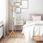 LANGRIA Free Standing Bamboo Tree-Shaped Display Coat Rack Stand with 4 Tiers 8 Hooks and Solid Feet for Clothes Scarves and Hats, Bamboo Natural Color