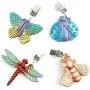 Bekith 8 Pack Vintage Tablecloth Weights on Clip Hangers, Pendant Tablecloth Weights kit with Colourful Butterfly Shape for Outdoor Garden Party Picnic Table Covers