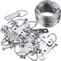 Jovitec Picture Hanging Kit 20 Pieces D-Ring Picture Hangers 2 Hole with 40 Pieces Screws, 100 Feet Picture Hanging Wire, Supports up to 30 lbs Jovitec Picture Hanging Kit 20 Pieces D-Ring Picture Hangers 2 Hole with 40 Pieces Screws, 100 Feet Picture Hanging Wire, Supports up to 30 lbs