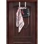 JackCubeDesign Wood Over The Door Rack Hanger Coat Organizer Key Holder Clothes Hat Hanger with 3 Strong Steel Hooks (Wood, 8.66 x 2.4 inches) ? :MK423B