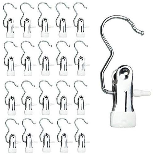 Landy Portable Laundry Hook Hanging Clothes Pins Clips Travel Hanging Drying Rack Great as Boot Hanger (20 Pack)
