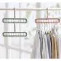 WXR Magic Hangers Space Saving Clothes HangersSmart Closet Space Saver 3 Pack Sturdy Plastic Coat Hanger for Heavy ClothesOrganizer for Closet Wardrobe System (Gray)