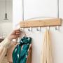 WZP Clothing Display Rack Door Hook Hanger Bedroom Clothes Rack,Nail-Free Seamless Hook Hook Door-Free Punch-Free Coat Rack Stainless Steel/B/As Shown