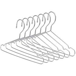 Lecent@Stainless Steel Strong Wire Solid Hangers Clothes Hangers Metal Hangers General 3.1mm Diameter ,Set of 30pcs (35cm)