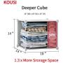 KOUSI Portable Closet Wardrobe Closet Room Closet with Doors Wardrobe with Storage Wardrobes for Bedrooms Portable Closet Wardrobe Bedroom Armoire, White, 10 Cubes + 5 Hanger