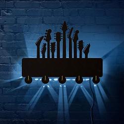 Guitar Design Home Decor Wall Art Wall Hook Bedroom Decor Hanger Music Instrument Coat Bags Clothes Hook Keys Holder Towel Hooks for Music Lover Gift