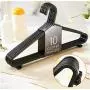 10Pcs Non-Slip Multifunctional Plastic Clothes Hangers for Wet Or Dry Adult Ladies Clothes Dress Black 10Pcs Non-Slip Multifunctional Plastic Clothes Hangers for Wet Or Dry Adult Ladies Clothes Dress Black
