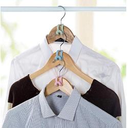 20Pcs Random Color Mini Clothes Hanger Creative Plastic Home Easy Hook Closet Organizer Storage Rack Holder Hook DIY Hanger for Clothes