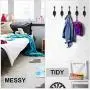 E-Senior 10 Pack Wall Hooks Coat Hooks Towel Hook for Hanging Heavy Duty Hat Hook Double Wall Mounted Coat Hanger with Screws Cup Retro