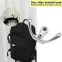Wall Hooks, 2pcs Antique Wall Door Hooks Bedroom Bath Clothes Towel Zinc Alloy Hanger - Silver Wall Hooks, 2pcs Antique Wall Door Hooks Bedroom Bath Clothes Towel Zinc Alloy Hanger - Silver