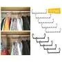 QsQueen Magic Clothe Hanger Pack of 10 Space Saving Clothes Hangers Multi Functional Metal and ABS Plastic Closet Organizer Hanger for T-Shirts, Blouses, Pants and Coats QsQueen Magic Clothe Hanger Pack of 10 Space Saving Clothes Hangers Multi Functional Metal and ABS Plastic Closet Organizer Hanger for T-Shirts, Blouses, Pants and Coats