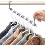 10pcs Half Toroidal Universal Metal Clothes Closet Hangers Clothing Organizer Hangers Clothing Organizer Clothes Hanger Rack