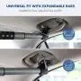 LEIWOOR Car Clothes Hanger Bar,Retractable Vehicle Clothing Rack Hanger Rod for Travel or Garment Cloths, Expandable 36" to 64",Max Holds up to 50 lbs