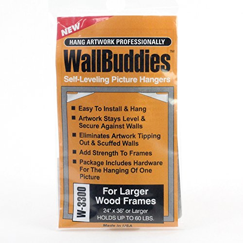 Wall Buddies Hanger for Large Wood Picture Frames - Set of 3