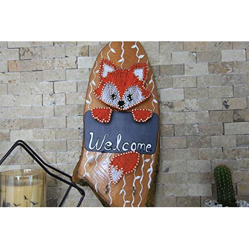 Fox Key Holder - Wall Mounted Key Holder - String Art Wooden Key Hanger - Wall Decor