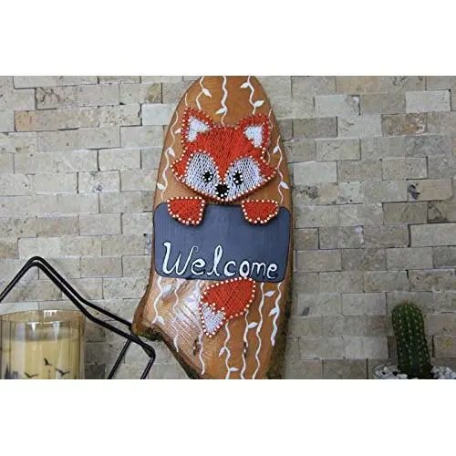Fox Key Holder - Wall Mounted Key Holder - String Art Wooden Key Hanger - Wall Decor Fox Key Holder - Wall Mounted Key Holder - String Art Wooden Key Hanger - Wall Decor