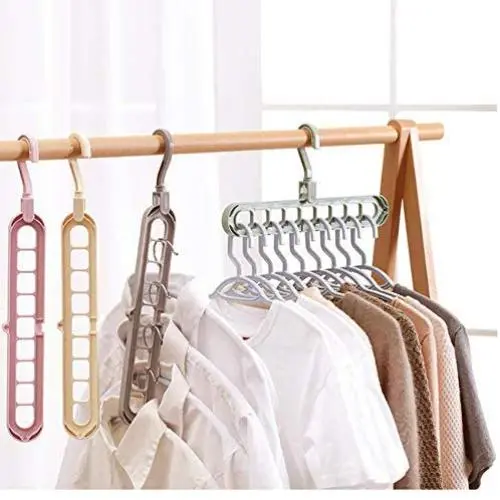 10pcs Random Color 9-Hole Magic Rotate Anti-Skid Folding Hanger Extendable Foldable Clothes Hook 10pcs Random Color 9-Hole Magic Rotate Anti-Skid Folding Hanger Extendable Foldable Clothes Hook