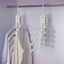 Lililililililili Magic Clothes Hanger, Plastic Collapsible Multi-Functional Clothes Rack Household Retractable Storage Hanging Clothes Rack-1 PC,White