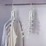 Lililililililili Magic Clothes Hanger, Plastic Collapsible Multi-Functional Clothes Rack Household Retractable Storage Hanging Clothes Rack-1 PC,White