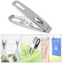 Hztyyier 20Pcs Clothes Pins Stainless Steel Hanging Clothing Clip Outdoor Windproof Towel Sock Coat Clothesline Hanger Peg