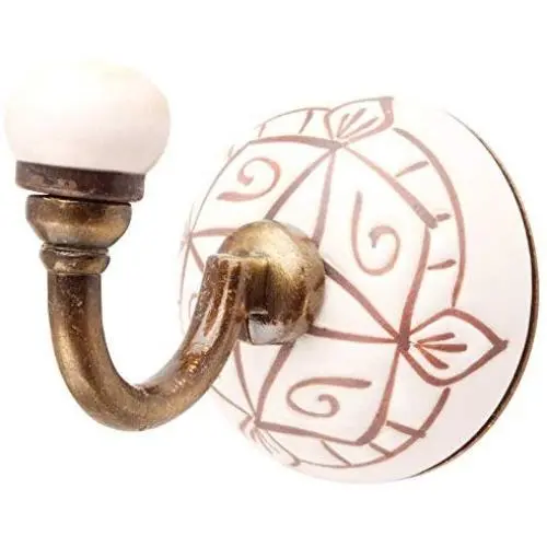 Indianshelf Handmade 1 Artistic Vintage Brown Ceramic Etched Key Hooks Holders/Heavy Duty Hooks for Garage Indianshelf Handmade 1 Artistic Vintage Brown Ceramic Etched Key Hooks Holders/Heavy Duty Hooks for Garage