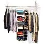 QuikCLOSET The Original Wardrobe Organizer, Collapsible Drying Rack, Mounted Clothes Holder