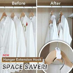 Smoxx Closet Hanger Wonder Space Saver Magic Extension Hook Clothing Rack 6pcs for Clothes Rolling Closet Organizer