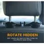 Car Vehicle Back Seat Hidden Hook,Universal Car Vehicle Back Seat Headrest Hanger Holder Hook for Shopping Bag Purse Cloth Coat Grocery Handbags Grocery Bag (Black 4 Pack)